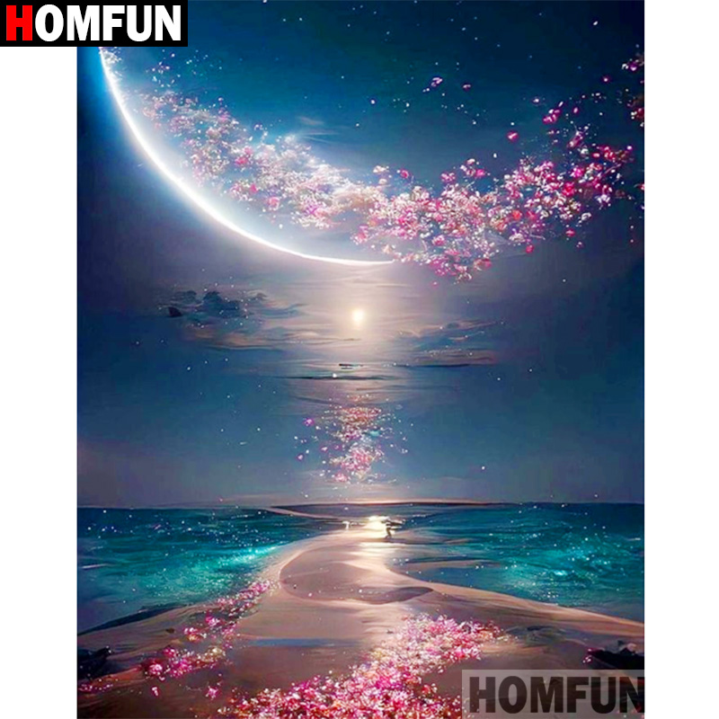 Embroidery Cross Stitch Patterns - HOMFUN 5D 다이아몬드 패턴 라인석 바느질,