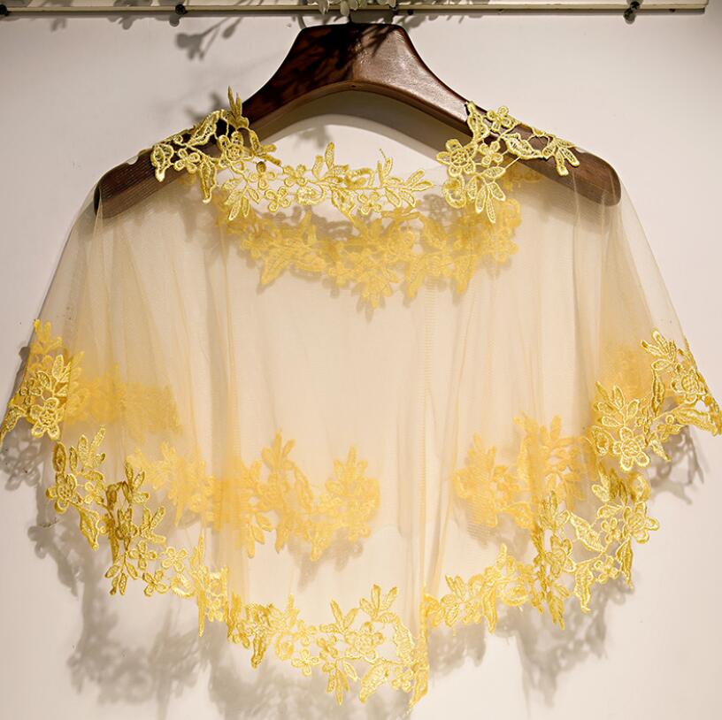 Embroidery Yellow - 여성 봄 여름 꽃 자수 노란색