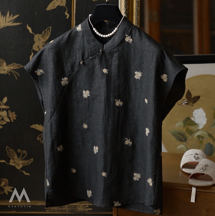 Embroidery Flower Pattern - 새로운 여성 캐주얼 스타일 클라우드 실크