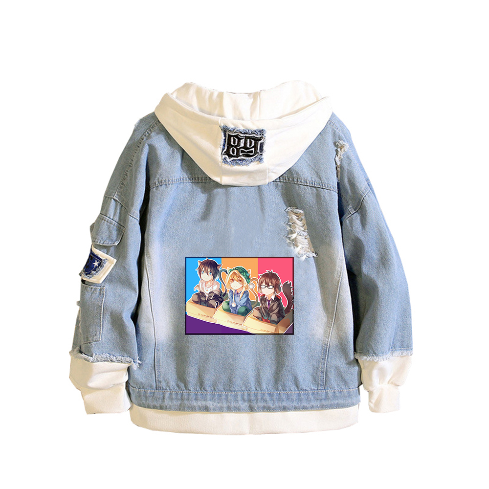 Embroidery Jacket Jeans - Noragami ARAGOTO 프린트 여성 데님 재킷