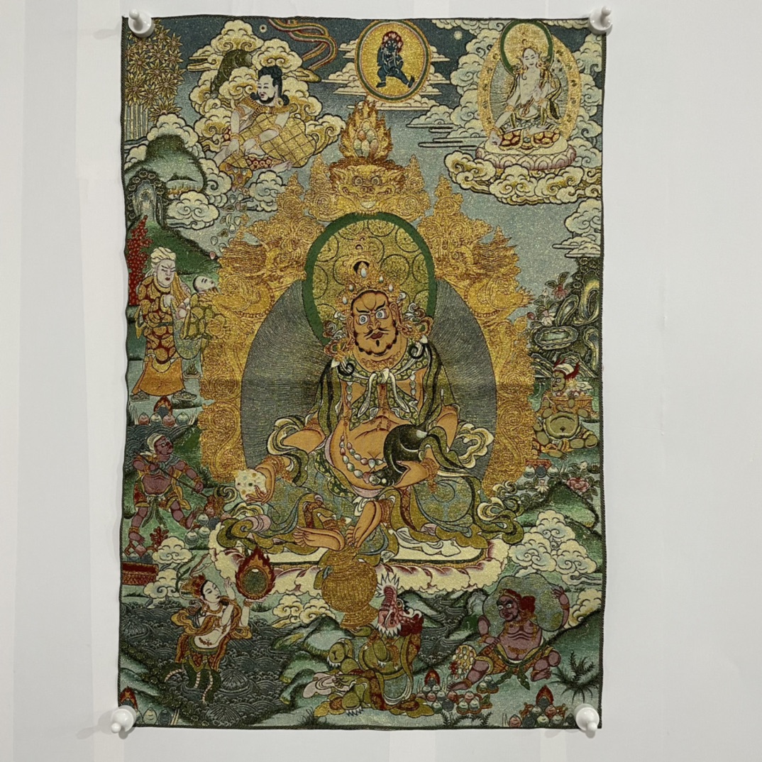 Embroidery Yellow - 35인치 민속 실크 자수 노란색 잠할