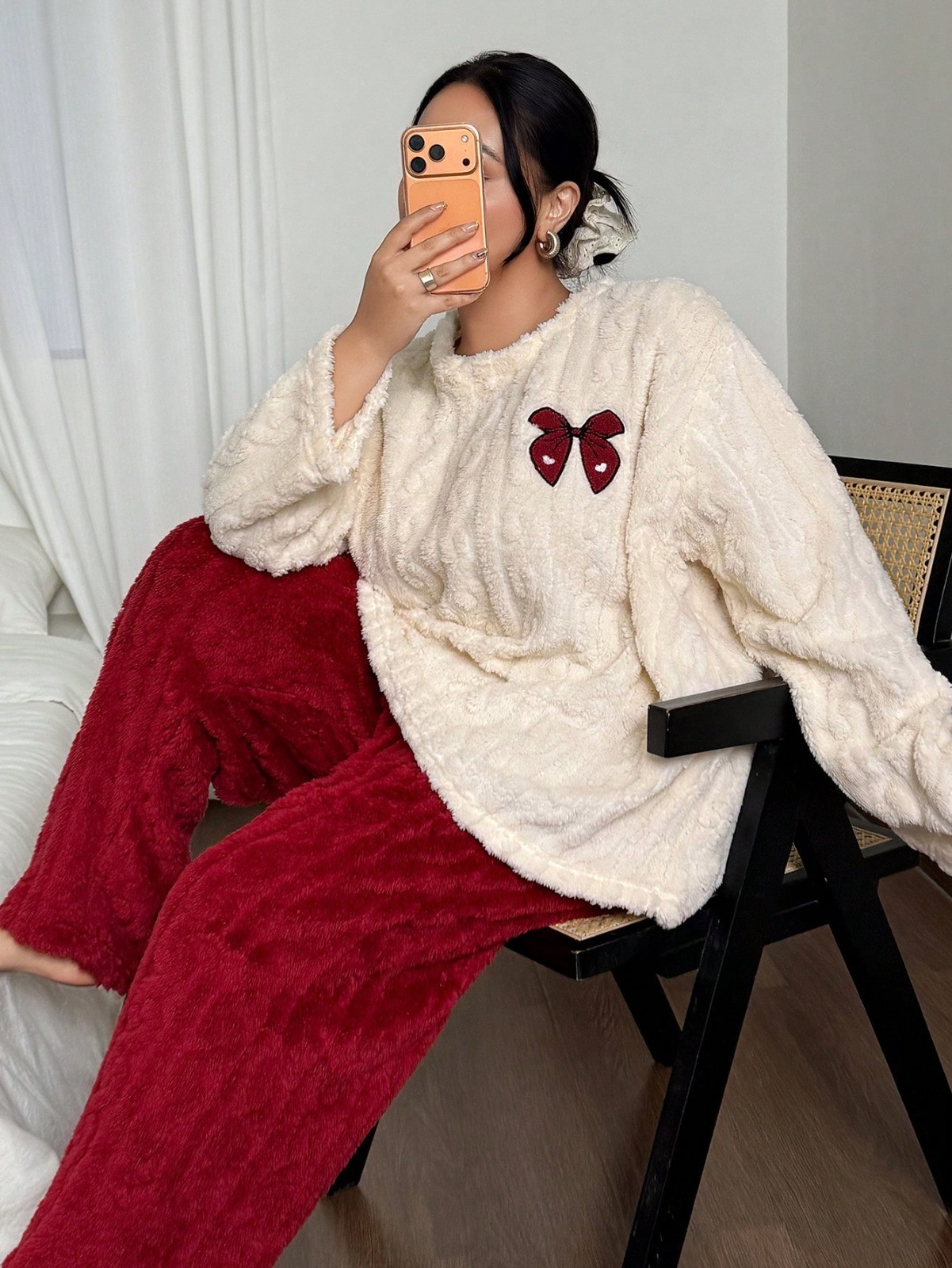 Embroidery Red - 플러스 사이즈 1XL-5XL 여성 가을 겨울