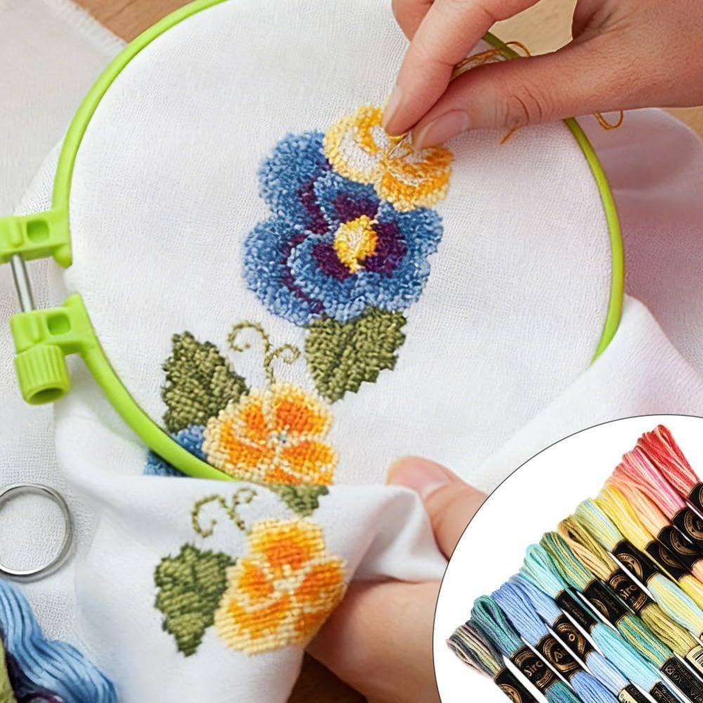 12개의 실뭉치, 105야드, 6합, 다양한 색상의 크 - Embroidery Gradient 리뷰 및 가격