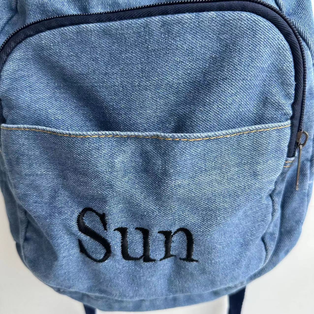 데님 배낭 여아용 학생 책가방, 야외 여행 배낭, 맞춤 - Embroidery Gift Ideas 리뷰 및 가격