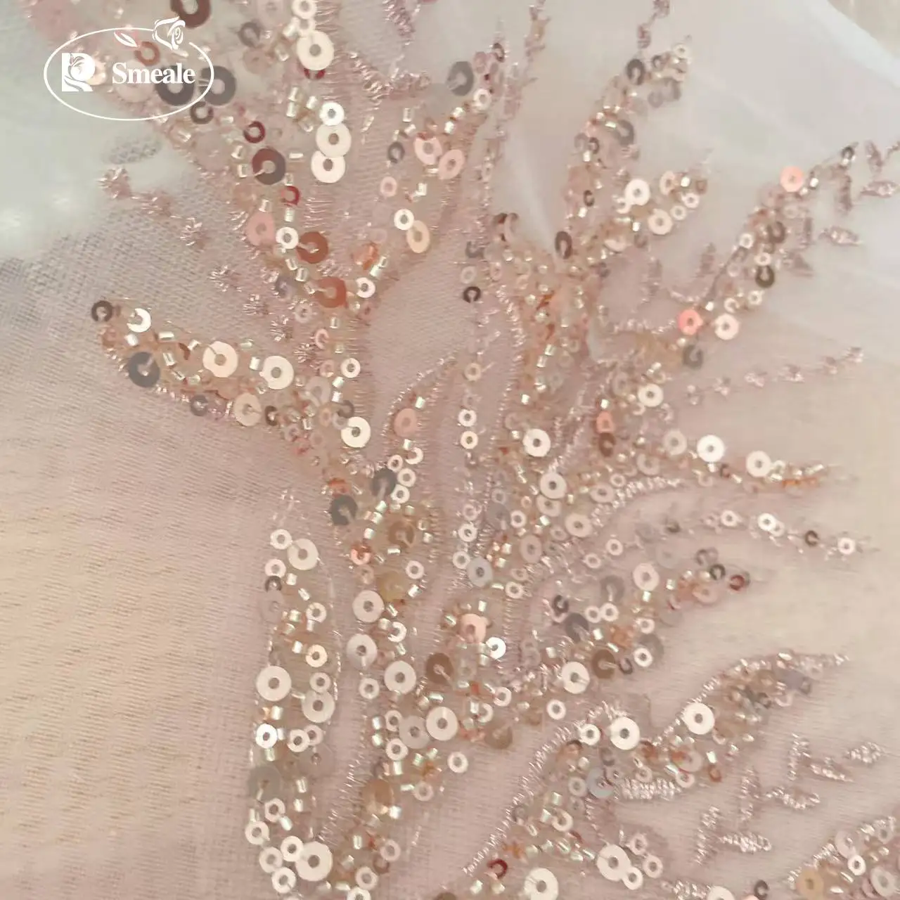 5Pair-2Pair. 로즈 골드 스팽글 튜브 비즈 자 - Embroidery Flower Pattern 리뷰 및 가격