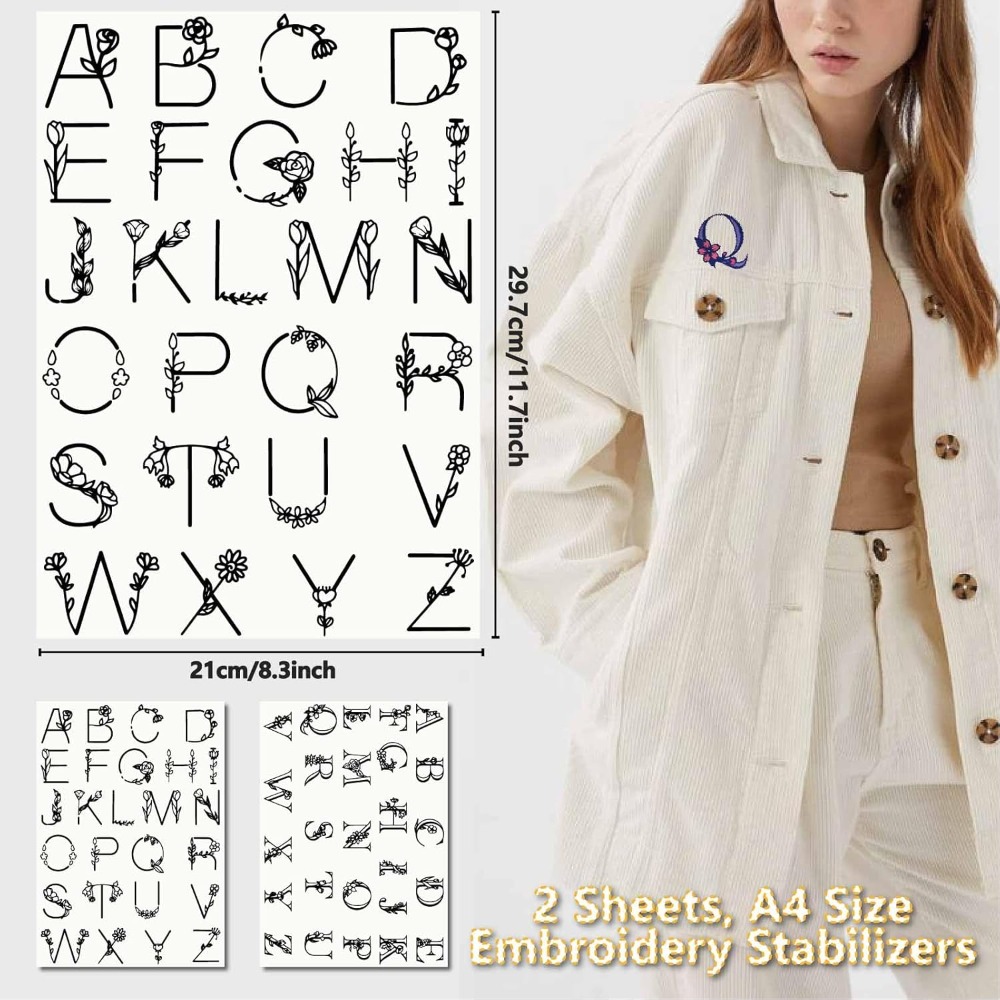 문자 A-Z 수용성 자수 안정제 손 바느질 스틱 및 스 - Embroidery Paper 리뷰 및 가격