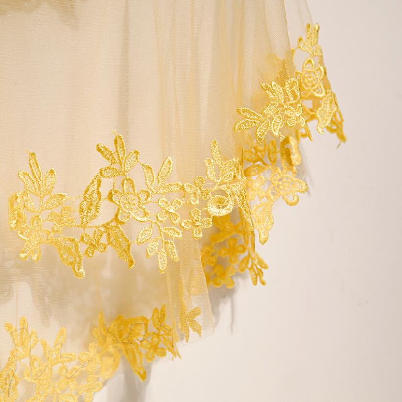 여성 봄 여름 꽃 자수 노란색 메쉬 파시미나 여성 여름 - Embroidery Yellow 리뷰 및 가격