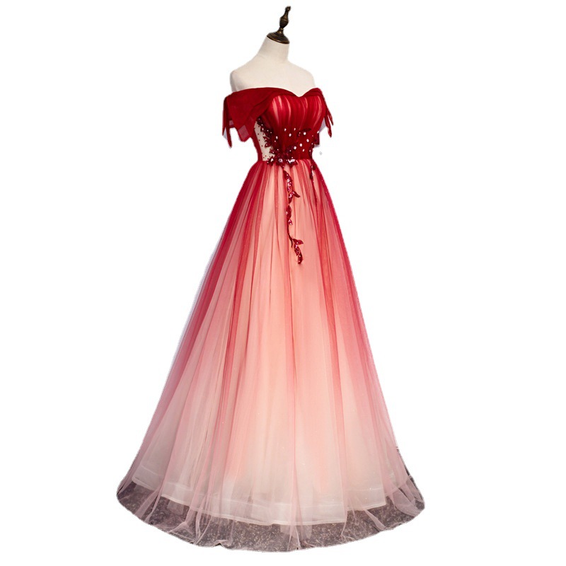 신부용 스트랩 토스트 드레스 2026 신상 여름 롱 스 - Embroidery Red 리뷰 및 가격