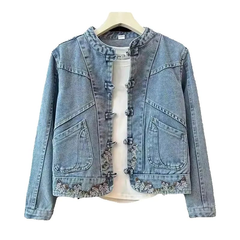 2025 봄 가을 신상 데님 자켓 여성 캐주얼 청자켓  - Embroidery Jacket Jeans 리뷰 및 가격