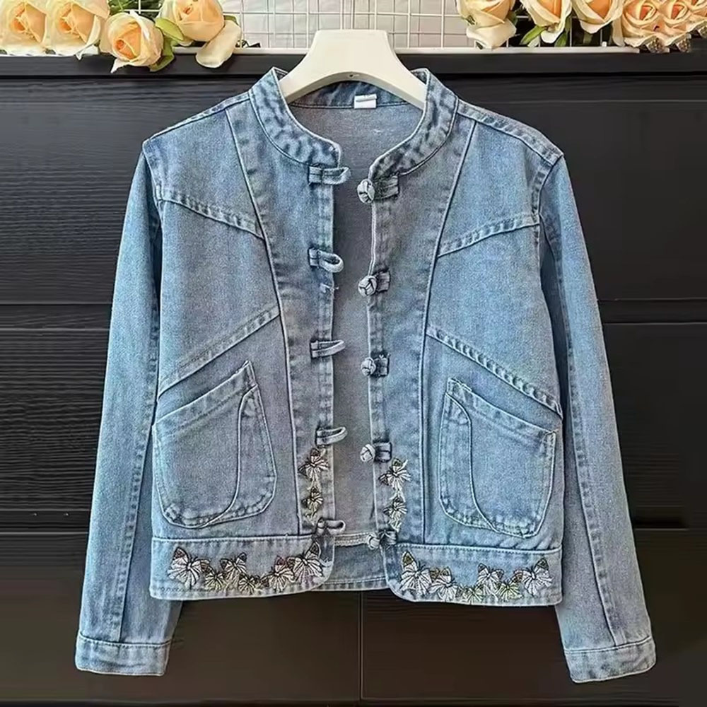 2025 봄 가을 신상 데님 자켓 여성 캐주얼 청자켓  - Embroidery Jacket Jeans 리뷰 및 가격