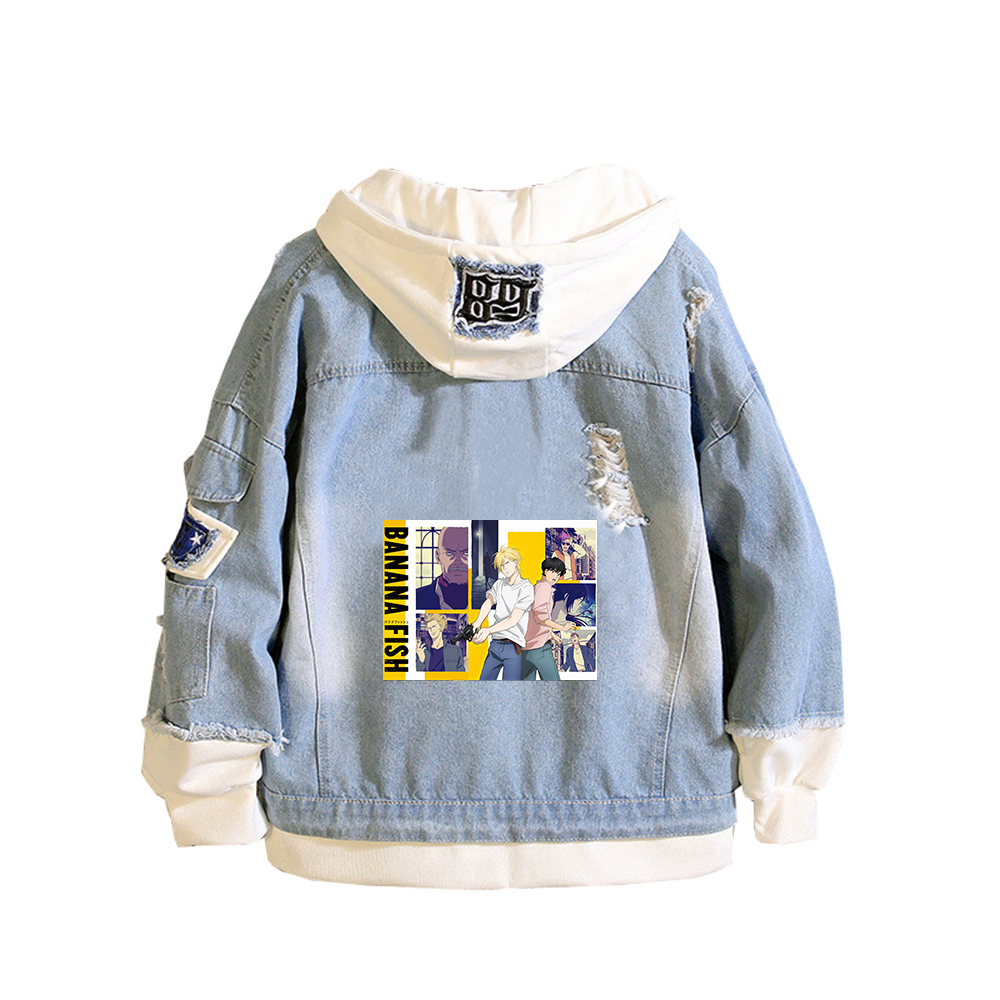 바나나 피쉬 데님 자켓 애니메이션 청바지 후드 Ash  - Embroidery Jacket Jeans 리뷰 및 가격
