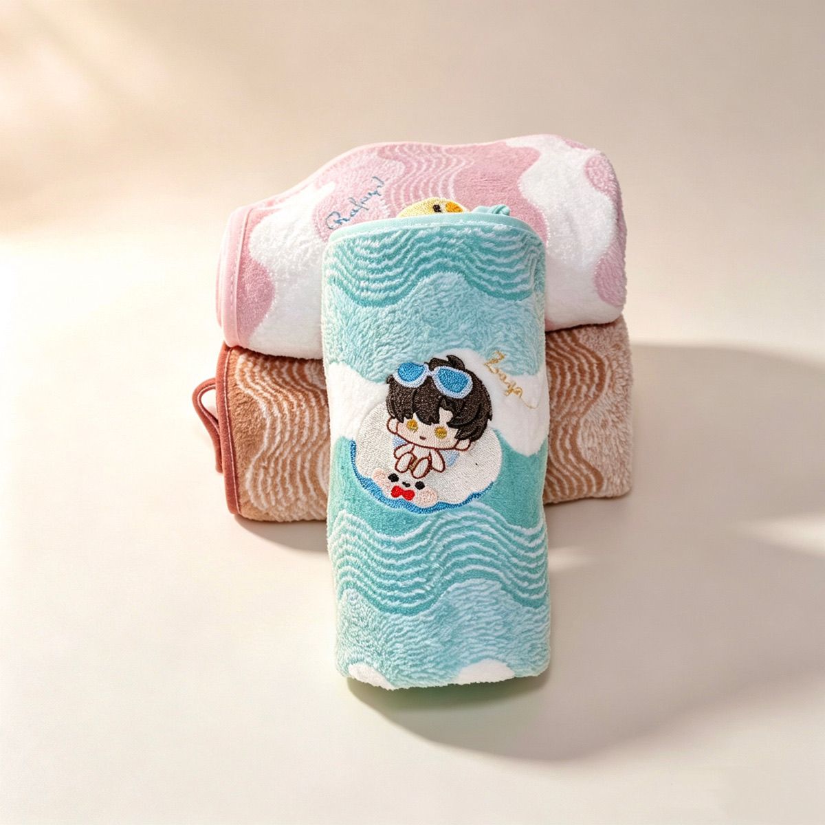 애니메이션 러브 앤 딥스페이스 코랄 플리스 핸드 타월  - Embroidery Gift Ideas 리뷰 및 가격