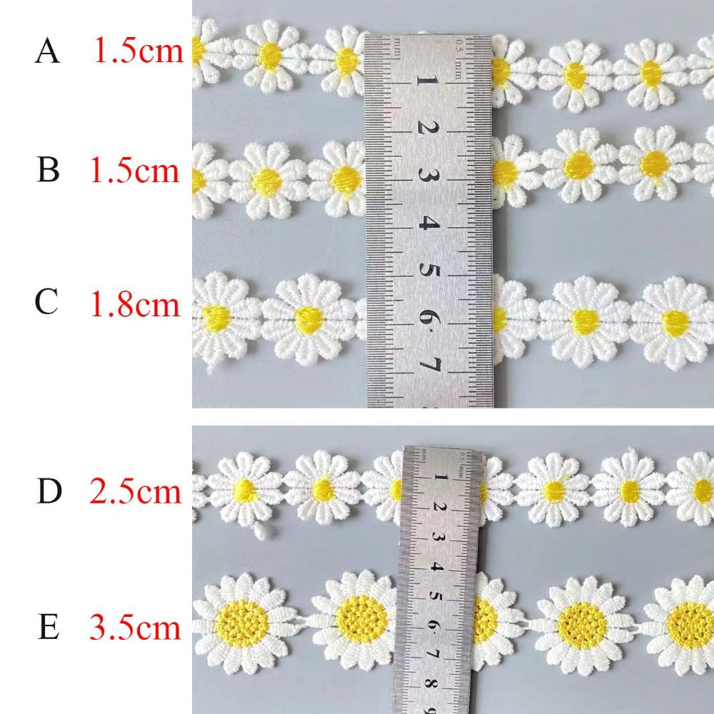 아름다운 흰색 자수 데이지 레이스 원단, 3D 꽃 레이 - Embroidery Daisy Flower 리뷰 및 가격