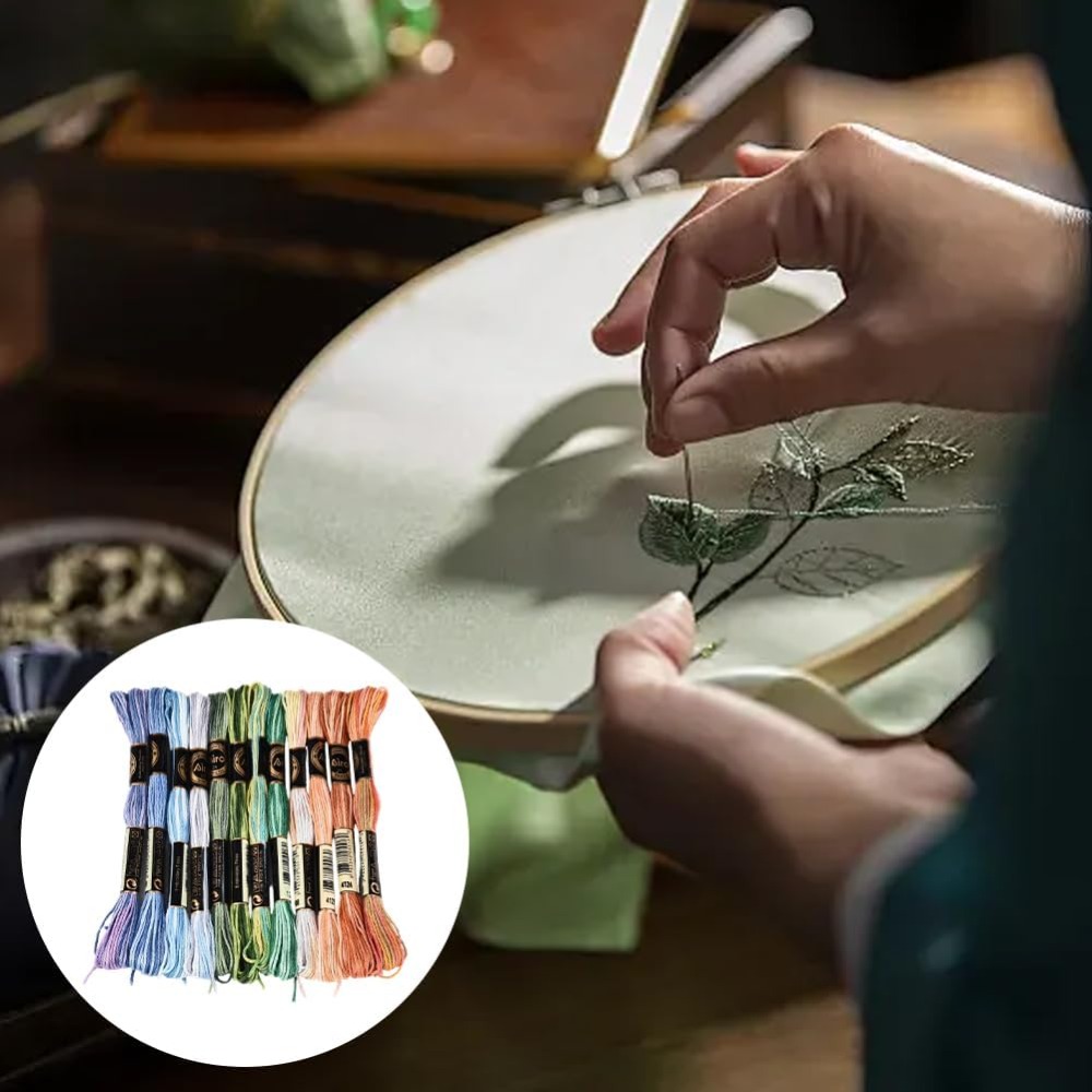 12개의 실뭉치, 105야드 크로스 스티치 자수실, 다 - Embroidery Gradient 리뷰 및 가격