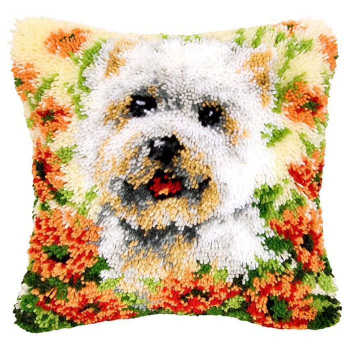동물 늑대 패턴 래치 후크 키트 자수 쿠션 베개 커버  - Printed Embroidery Kit 리뷰 및 가격