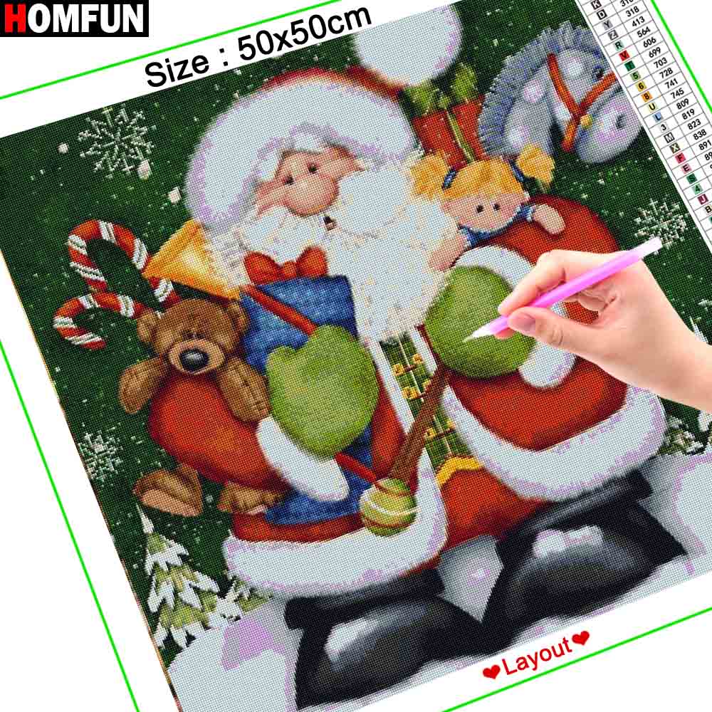HOMFUN 다이아몬드 페인팅 전체 광장/라운드 다이아 - Embroidery Cross Stitch Patterns 리뷰 및 가격