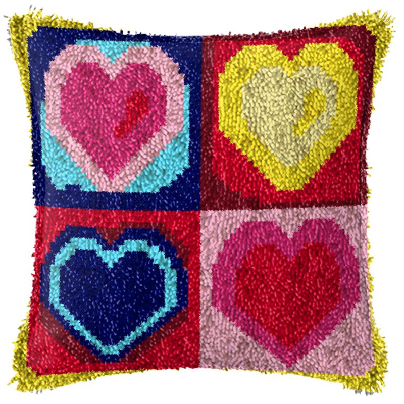 레인보우 러브 시리즈 래치 후크 러그 키트, Foami - Printed Embroidery Kit 리뷰 및 가격