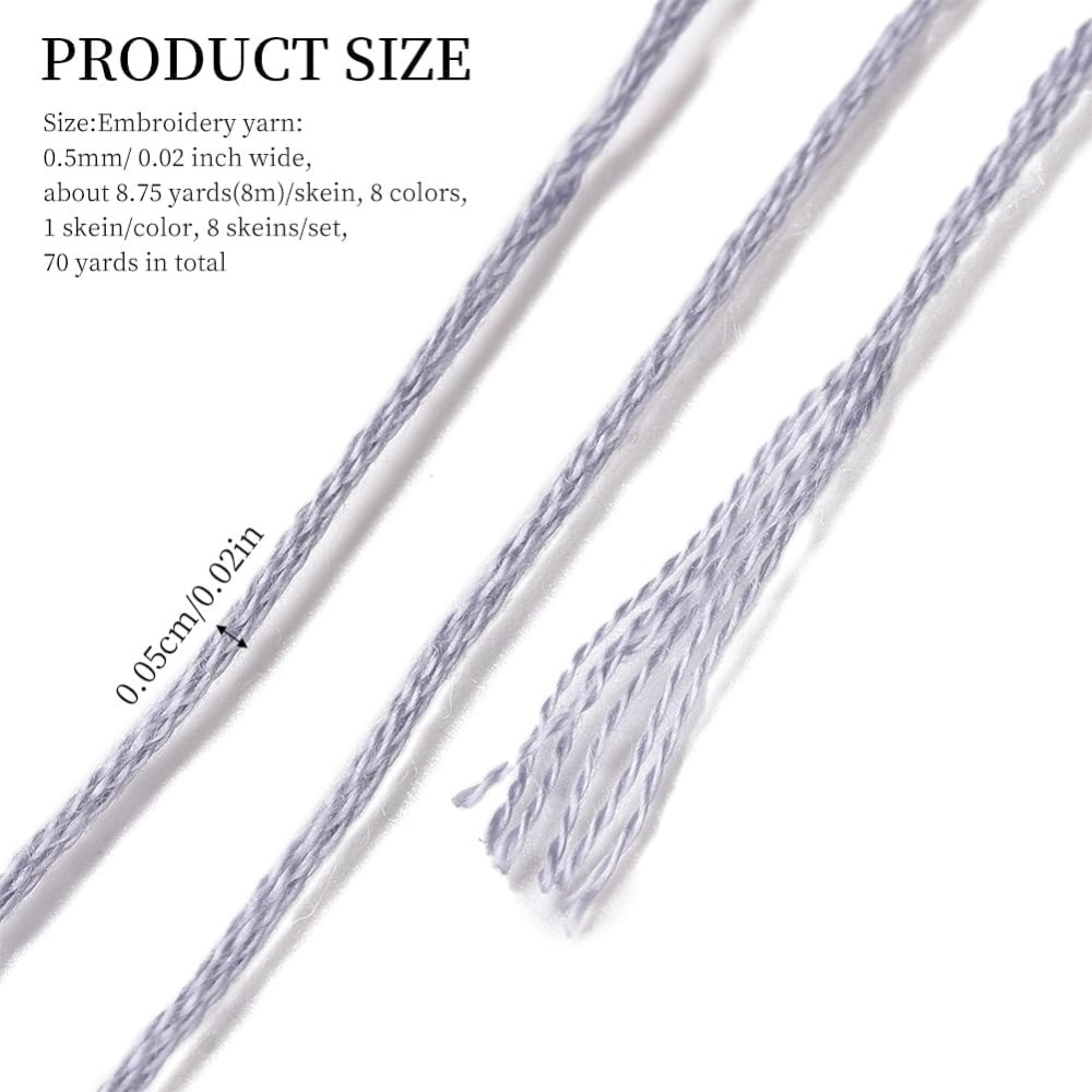 8 Skeins 70 야드 회색 우정 팔찌 문자열 자수 - Embroidery Gradient 리뷰 및 가격
