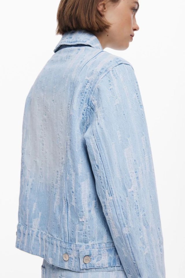 스페인 해외 무역 신상 자수 꽃무늬 하이 스트리트 트렌 - Embroidery Jacket Jeans 리뷰 및 가격