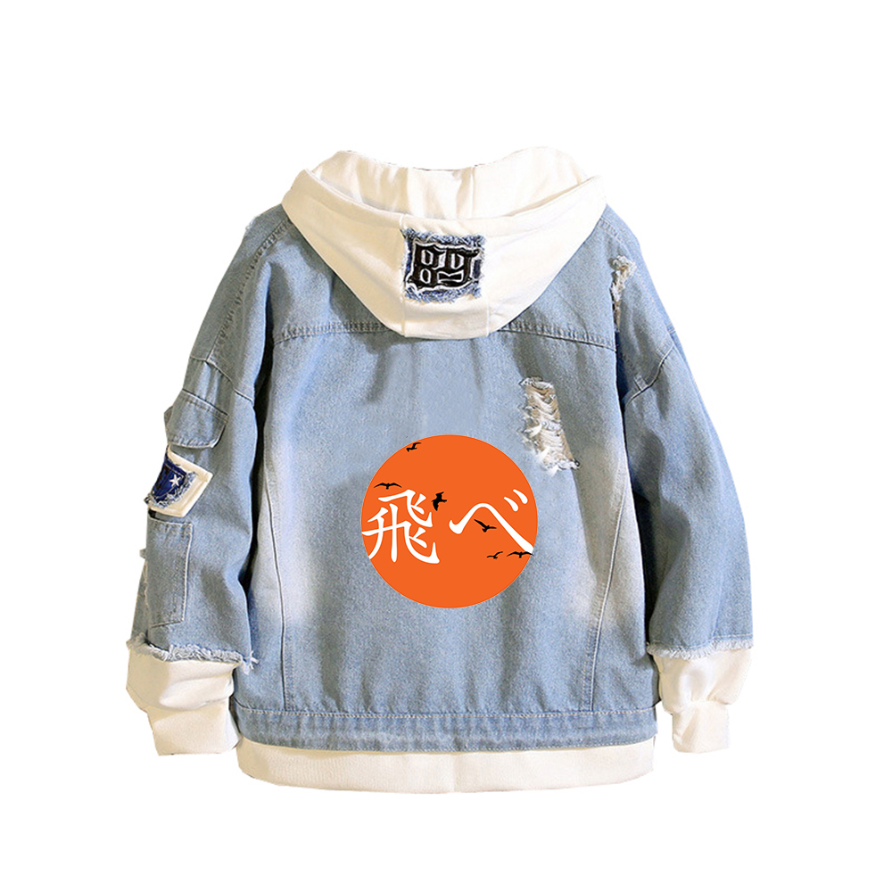 Haikuu Karasuno VBC 프린트 여성 청바지 - Embroidery Jacket Jeans 리뷰 및 가격