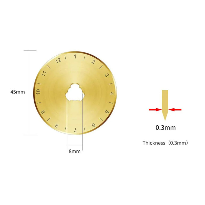 10pcs 티타늄 코팅 45mm 로터리 커터 블레이드  - Embroidery Converter 리뷰 및 가격
