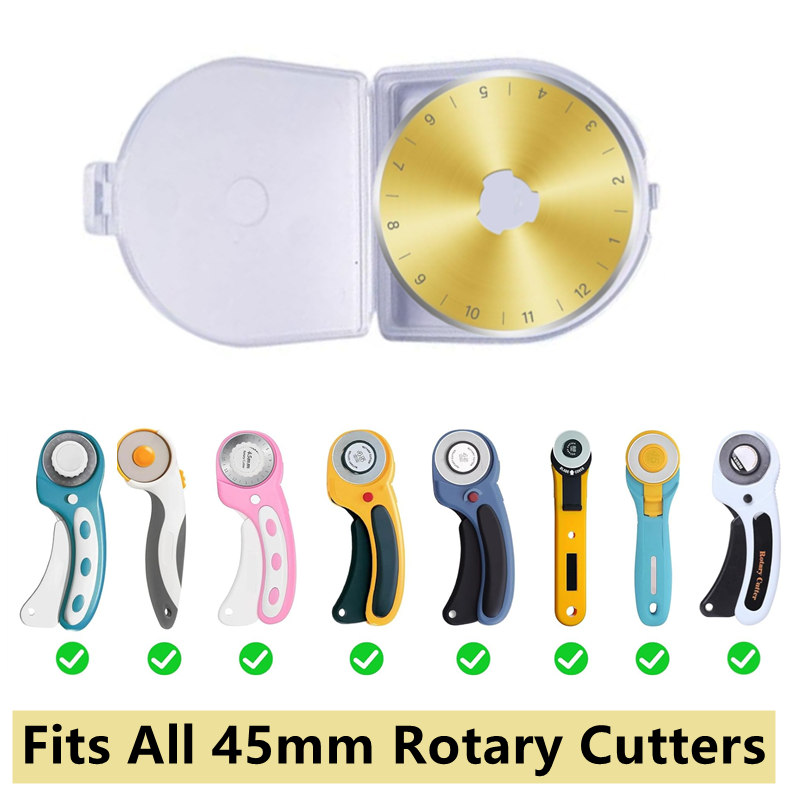 10pcs 티타늄 코팅 45mm 로터리 커터 블레이드  - Embroidery Converter 리뷰 및 가격