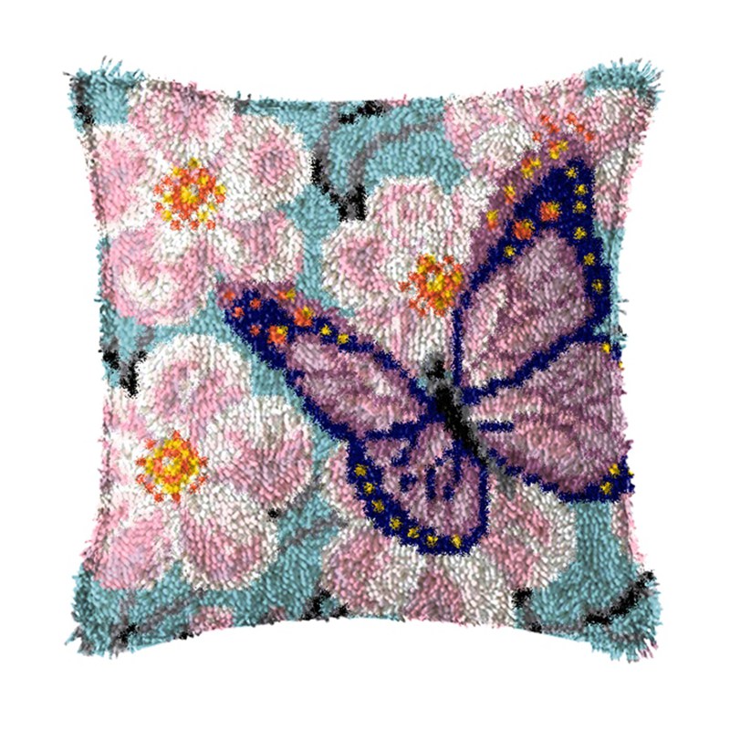 꽃 식물 래치 후크 키트, 매듭 베개 패키지, 만화 자 - Printed Embroidery Kit 리뷰 및 가격