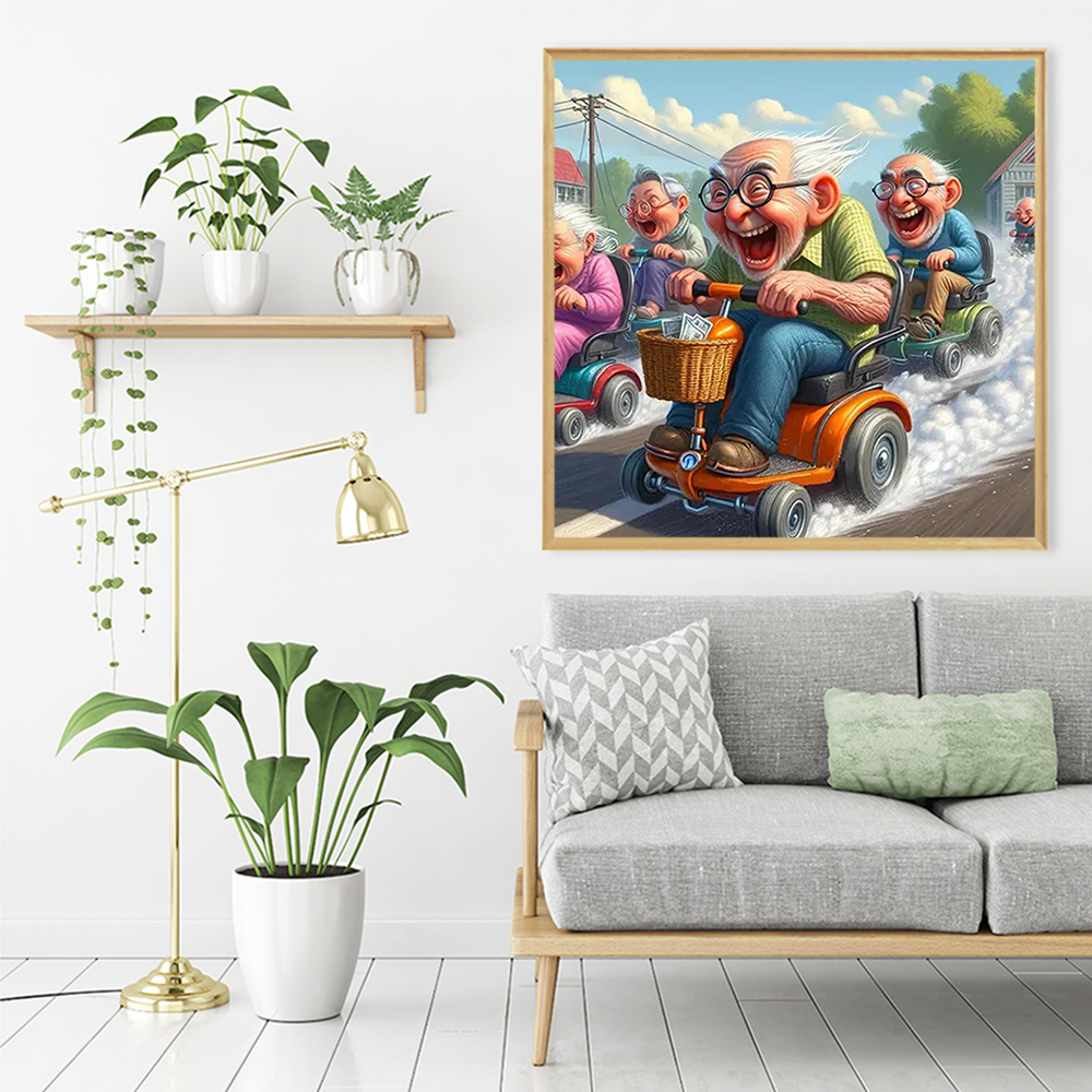 Momoart 5D DIY 다이아몬드 모자이크 노인 커 - Embroidery Cross Stitch Patterns 리뷰 및 가격