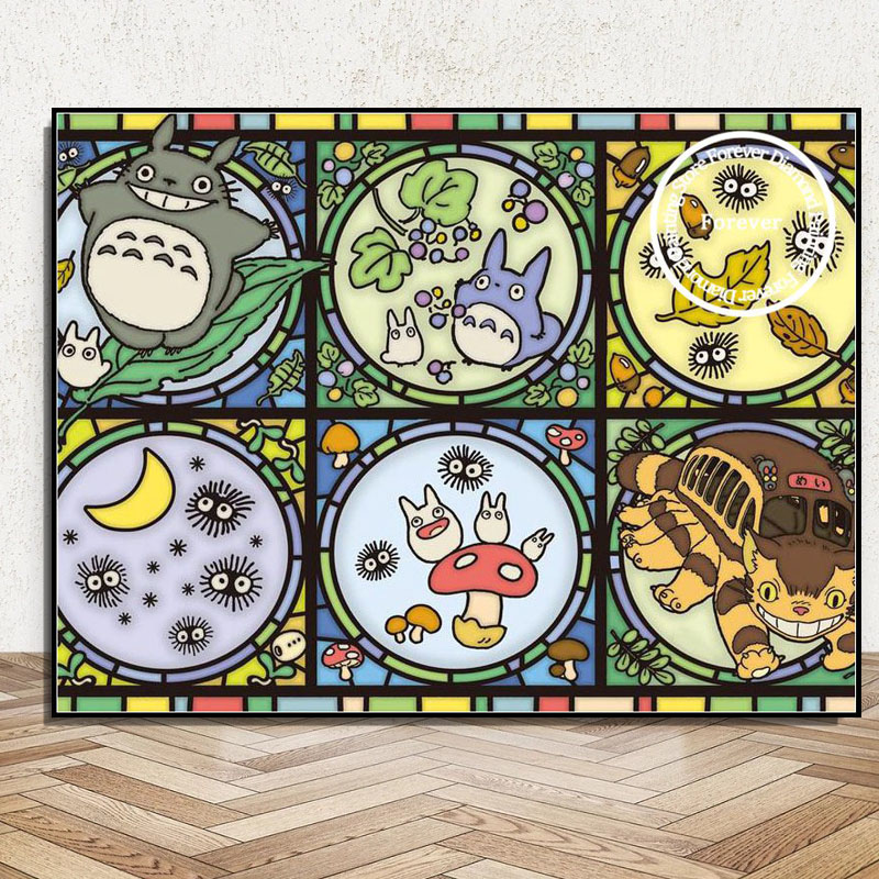 일본 고양이 애니메이션 아트 패턴 전체 드릴 다이아몬드 - Embroidery Cross Stitch Patterns 리뷰 및 가격