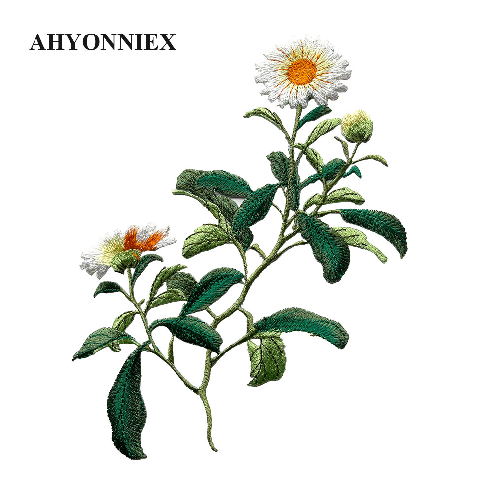1 조각 철 자수 패치 귀여운 데이지 꽃 스티커 의류  - Embroidery Flower Pattern 리뷰 및 가격