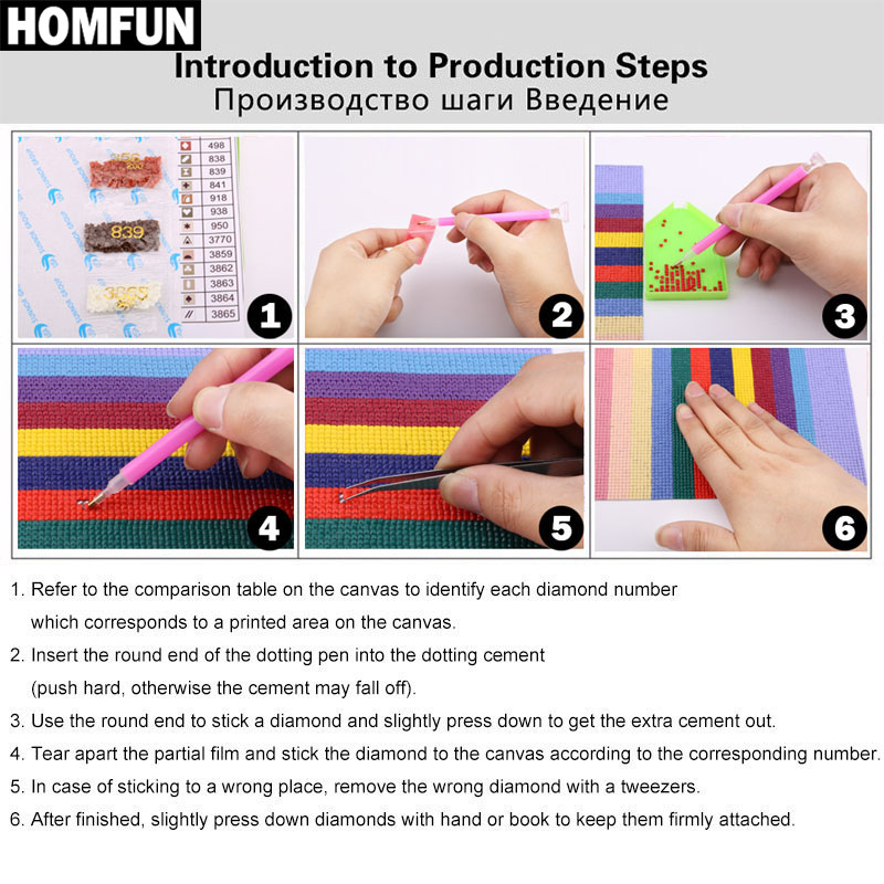 HOMFUN AB 다이아몬드 페인팅 크로스 스티치 패턴 - Embroidery Cross Stitch Patterns 리뷰 및 가격