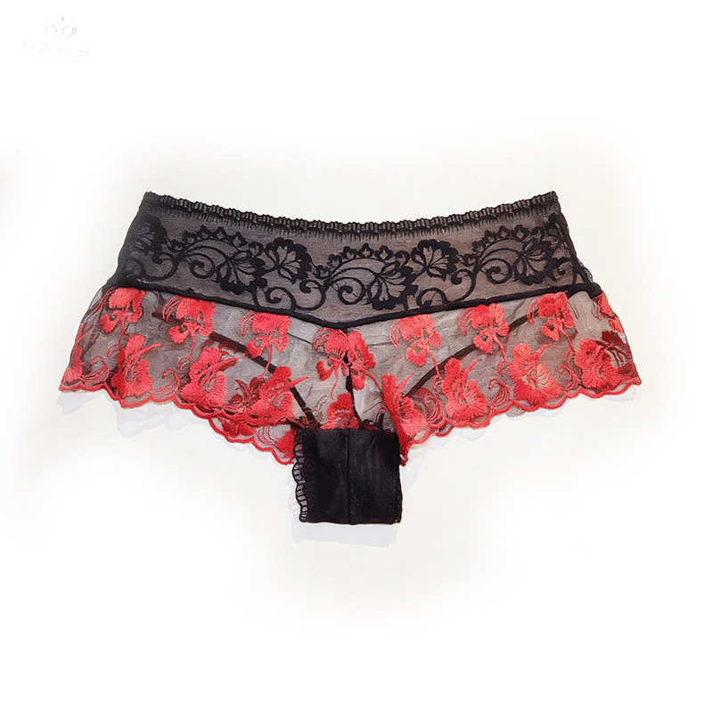 【1pcs】lingeries femme 울트라 핫 레드 - Embroidery Red 리뷰 및 가격