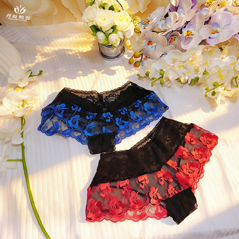【1pcs】lingeries femme 울트라 핫 레드 - Embroidery Red 리뷰 및 가격