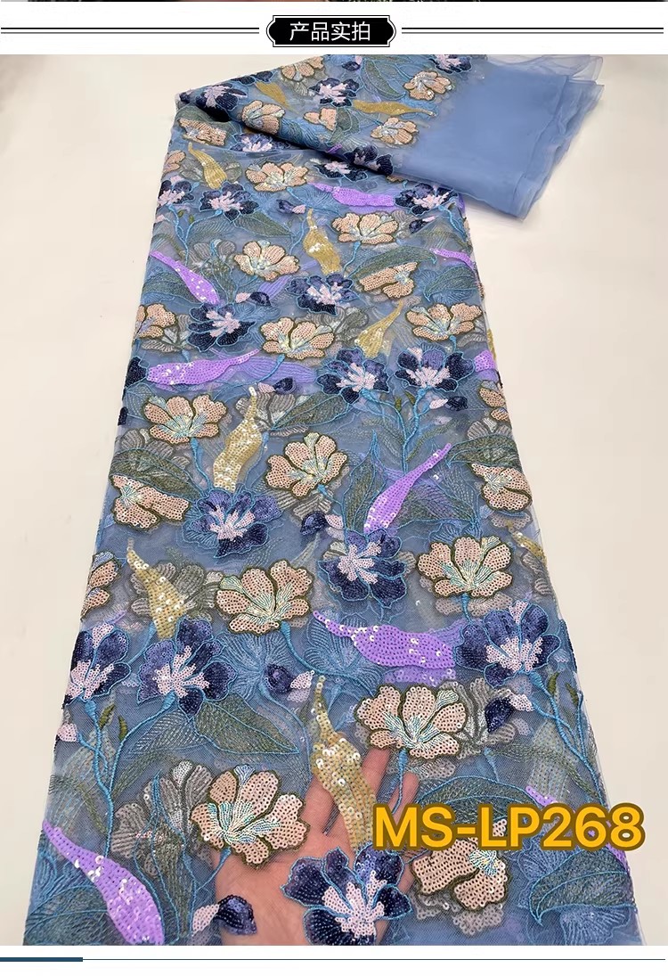 1야드 고급스러운 투톤 비즈 꽃 스팽글 자수 원단 드레 - Embroidery Flower Pattern 리뷰 및 가격