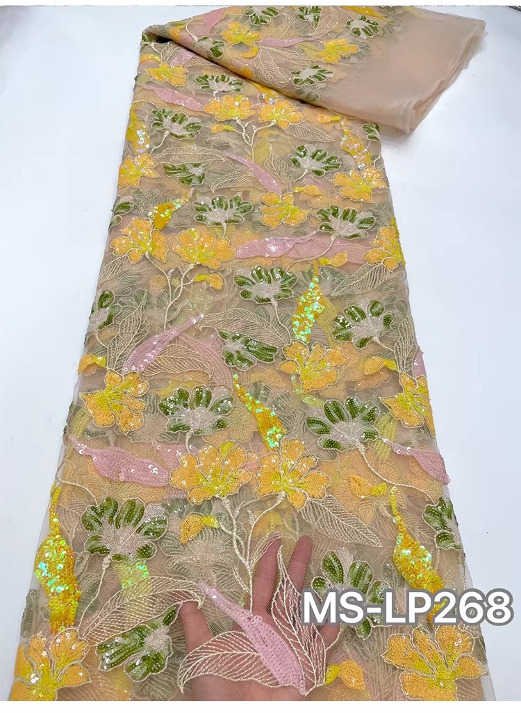 1야드 고급스러운 투톤 비즈 꽃 스팽글 자수 원단 드레 - Embroidery Flower Pattern 리뷰 및 가격