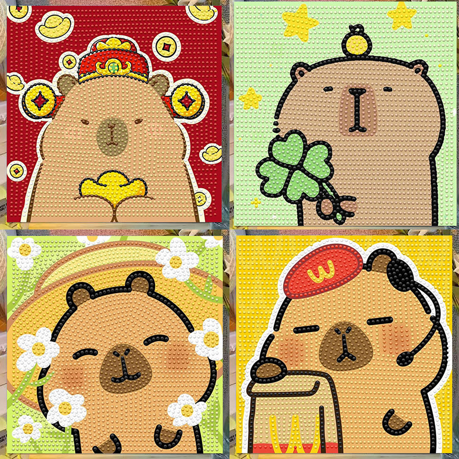 만화 카피바라 크리스탈 다이아몬드 장식 그림 액자 아트 - Embroidery Gift Ideas 리뷰 및 가격