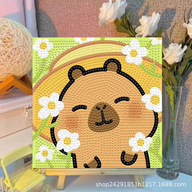 만화 카피바라 크리스탈 다이아몬드 장식 그림 액자 아트 - Embroidery Gift Ideas 리뷰 및 가격