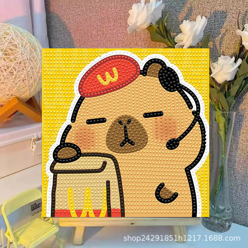 만화 카피바라 크리스탈 다이아몬드 장식 그림 액자 아트 - Embroidery Gift Ideas 리뷰 및 가격