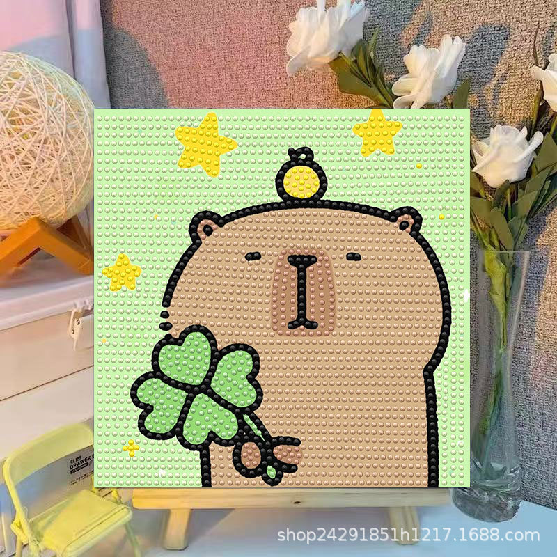 만화 카피바라 크리스탈 다이아몬드 장식 그림 액자 아트 - Embroidery Gift Ideas 리뷰 및 가격