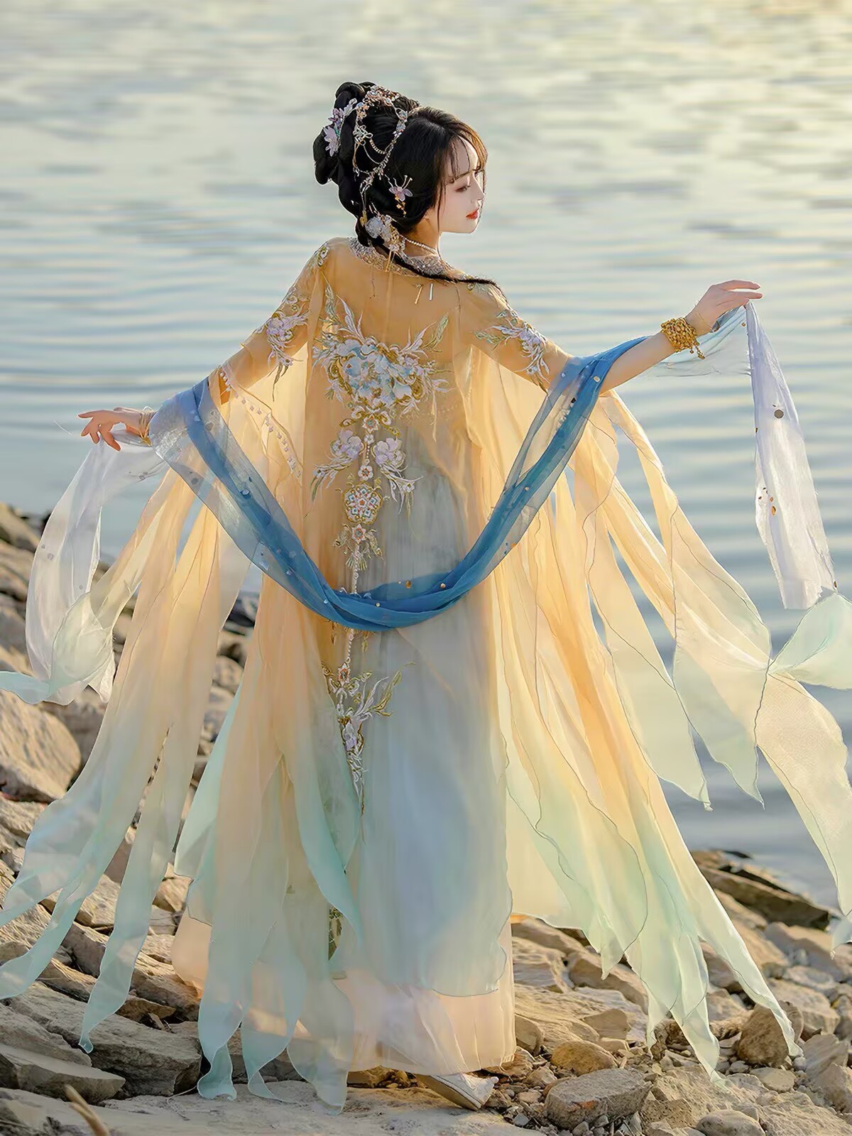중국어 Hanfu 드레스 여성 전통 자수 Hanfu 카 - Embroidery Yellow 리뷰 및 가격