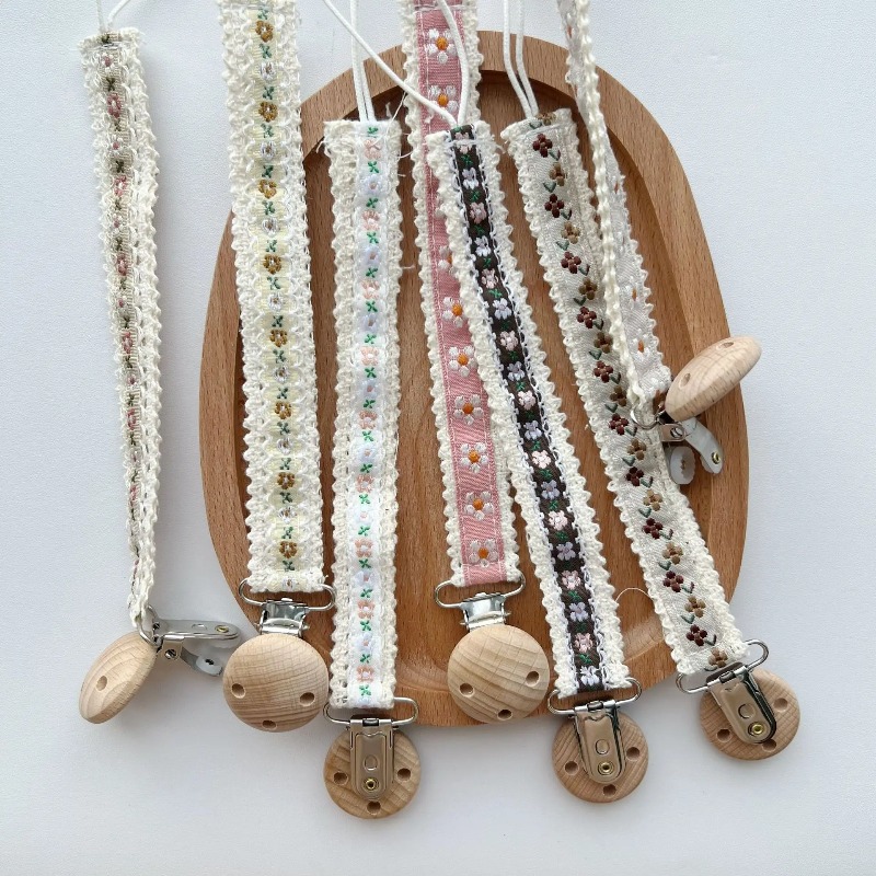 신생아용 레이스 공갈젖꼭지 클립 체인, 분실 방지 공갈 - Embroidery Gift Ideas 리뷰 및 가격
