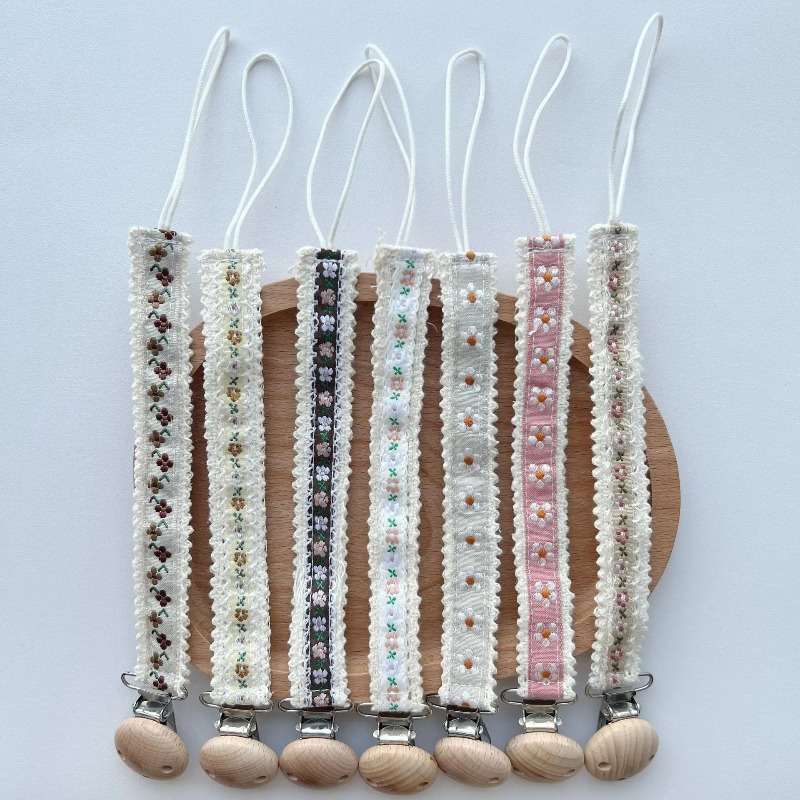 신생아용 레이스 공갈젖꼭지 클립 체인, 분실 방지 공갈 - Embroidery Gift Ideas 리뷰 및 가격